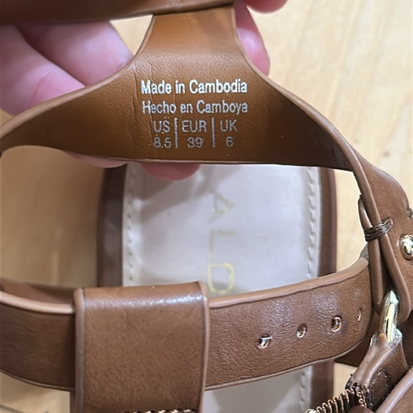 Aldo Miralessa Brown Strappy Sandals - Picture 7 of 10